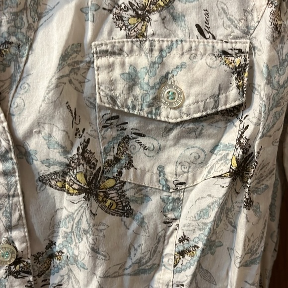 Guess Butterfly Button Up Shirt - Picture 2 of 8